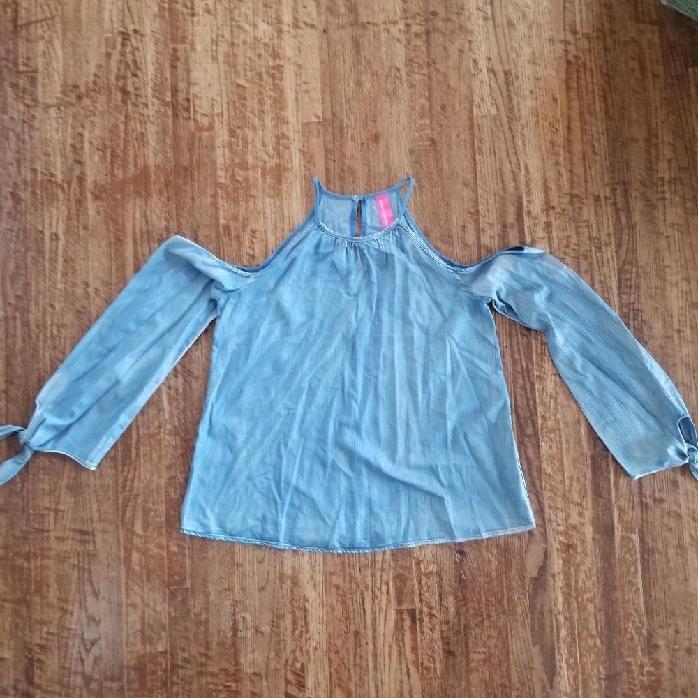 Pookie & Sebastian Chambray Top